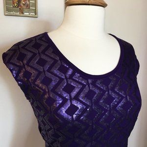 Liz Claiborne Sequined Top Size M